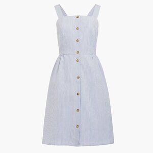 Button-front dress in seersucker Size 12